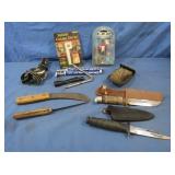 Headlamp, Knives, Alarm System &more