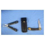 Buck penknife (5') & multitool