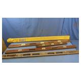 3 wooden levels (1-24' & 2-48'), level case