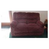 Upholstered Reclining Love Seat 60' long