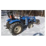 New Holland  #7308 Tractor w/Woods Backhoe