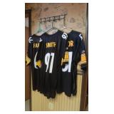 3 Steelers Jerseys-Smith, Fanica & Farrior Size