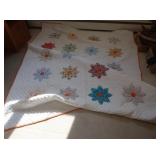 Handmade Flower Applique Quilt 70x84