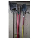 Post Hole Digger, shovels & hoe