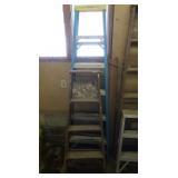 6ft Plastic/Aluminum step ladder & 46' Wooden