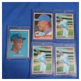 Ernie Banks lot Inc. 1965, (3) 1970, MVP Card,