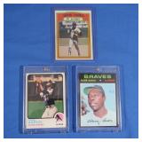 Hank Aaron lot Inc. 1971, 1973, 1972 In-Action