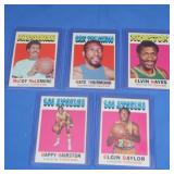 (5) 1971 Basketball Stars lot Inc, Hairston,