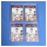 Bert Blyleven Lot Inc. (4) 1971 Rookie Cards