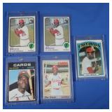 Lou Brock lot Inc. 1970, 1971, 1972, (2) 1973,