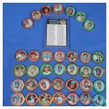 (35) 1971 Topps Baseball Coins lot With Checklist