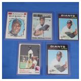 (5) WIllie McCovey cards lot inc.1970, (2)