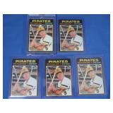 Bill Mazeroski Lot Inc. (5) 1971 Cards VG-EX