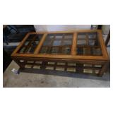 Wood&Glass Coffee Table 56.5x27x17'H