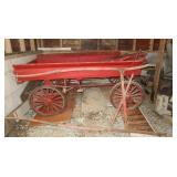 Vintage Single Hitch Horse Drawn Wooden Wagon