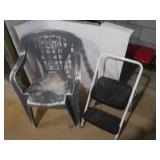Resin Chair&Step Stool