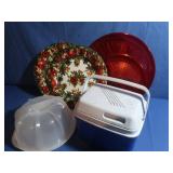 Lg Plastic Plates,Insulated Cooler&Cake Storage