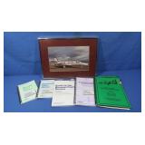 Framed Airplane Photo,Flight Booklets