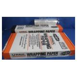 'Uhaul' Wrapping Paper&Roll of Plastic 12'W