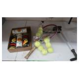 Tennis Racket,Tennis Balls&Bike Pump