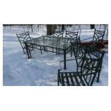 88x60' Outdoor Dining Table&6 Chairs