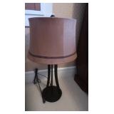 Table Lamp w/Suede Shade 32'H