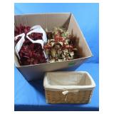 Decorative Red&Gold Floral&Berry Pieces