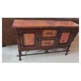 Buffet-Hammered Copper Top 54x15x34'H