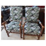 Chair-Wood w/Bear Scene Fabric