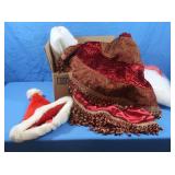 Christmas Tree Skirt,Santa Hats,White Felt&more