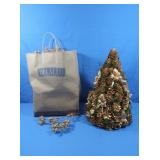 Gold Pinecone Tree&Gold Berry Branches