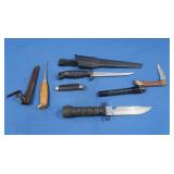 Variety of Knives&Sm Flashlight