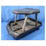 Wheeled Plastic Stool w/Storage Tray Underneath