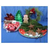 Christmas Platters,Serving Plates,Wreaths&more
