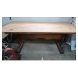 Wooden Table w/Plywood Top 75.25x34x30.5'H