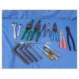 Crescent Wrench,Needle Nose Pliers,Tin Snips&more