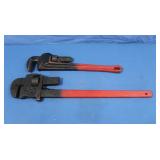 2 Hvy Duty Pipe Wrenches,21&17'