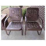 Vintage Metal Lawn Rocking Chair,Painted w/Powder