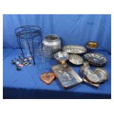 Copper Home Dï¿½cor,Metal Plant Stand,Glass