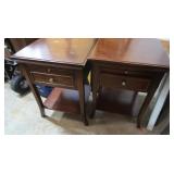 2 Wooden End Tables 19.25x18x27'H