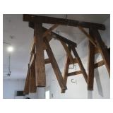 2 Wooden Saw Horses 39.5'H