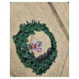 2 Large Pre-Lit Christmas Wreaths