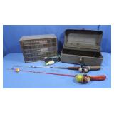 Fishing Rods,Metal Tackle Box,Organizer Box