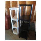2 PVC Plastic Shelving Units 21x14x52', 20x12x48'