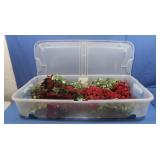 Christmas Decor w/ Shallow under-bed Tote on