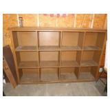 Wooden Shelf w/12 Cubes-72x14x50'
