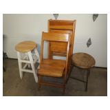 Kitchen &Workbench Stools, Wooden Folding Chairs