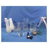 Vases,Milk Glass,Frosted Glass,Clear