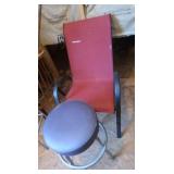 2 Red Outdoor & Stool