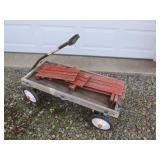 Vintage Wooden Wagon w/removable Slat Sides